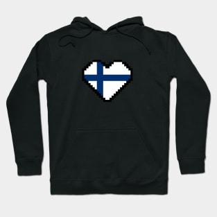 Finland Flag Pixel Art, Finnish flag pixel art Hoodie